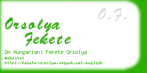orsolya fekete business card